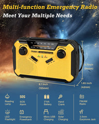 Multifunctional Emergency Radio with Charging Options - SafeSignal-DAB 5000mah-State of Style