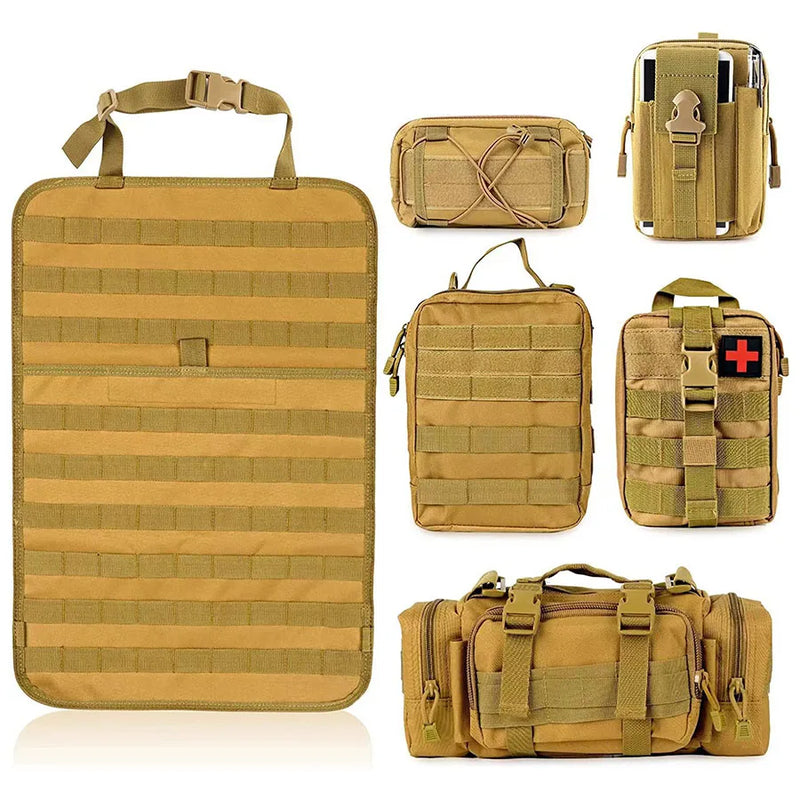 Multifunctional Hanging Car Organizer - TactiGear-Khaki-State of Style