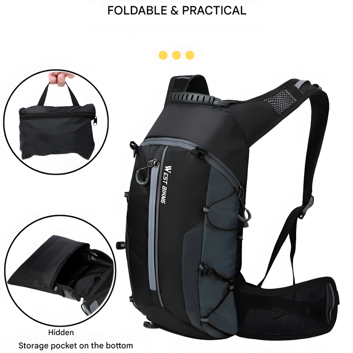 Multifunctional Hydration Backpack - HydroRide-Grey-State of Style