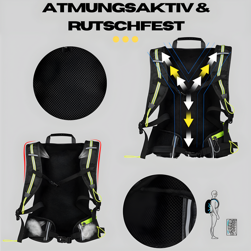 Multifunctional Hydration Backpack - HydroRide-Grey-State of Style