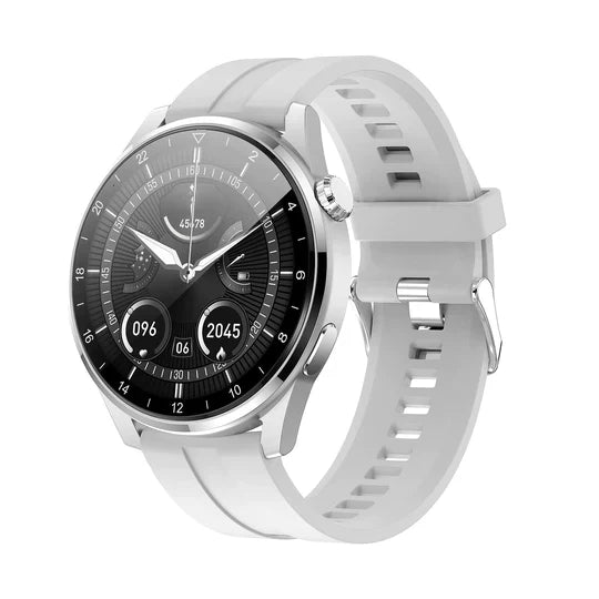 Multifunctional Smartwatch - HealthSync Pro-Reinforced White Rubber-State of Style