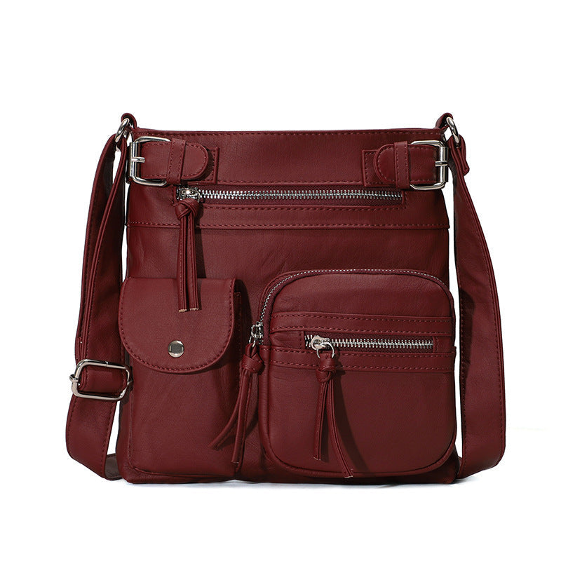 Multifunctional Stylish Anti-Theft Bag - SafeStyle-Bordeaux red-State of Style
