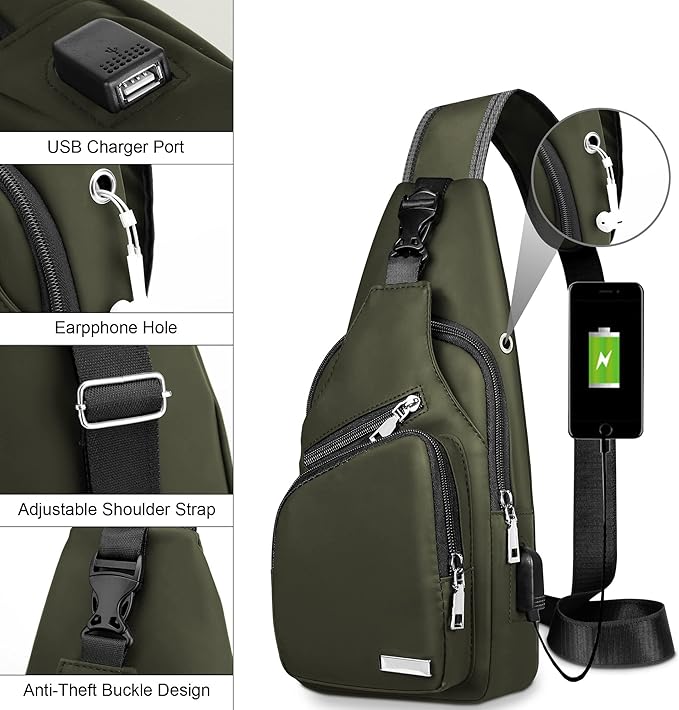 Multifunctional Waterproof Sling Bag - WaveSling-Black-State of Style