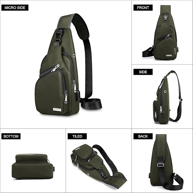 Multifunctional Waterproof Sling Bag - WaveSling-Black-State of Style