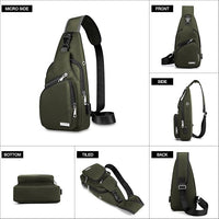 Multifunctional Waterproof Sling Bag - WaveSling-Black-State of Style