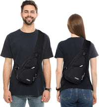 Multifunctional Waterproof Sling Bag - WaveSling-Black-State of Style