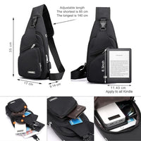Multifunctional Waterproof Sling Bag - WaveSling-Black-State of Style