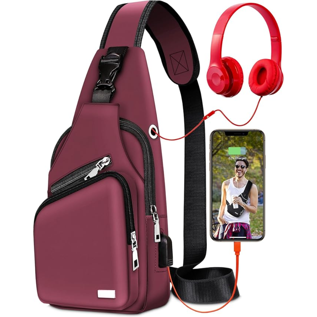 Multifunctional Waterproof Sling Bag - WaveSling-Black-State of Style