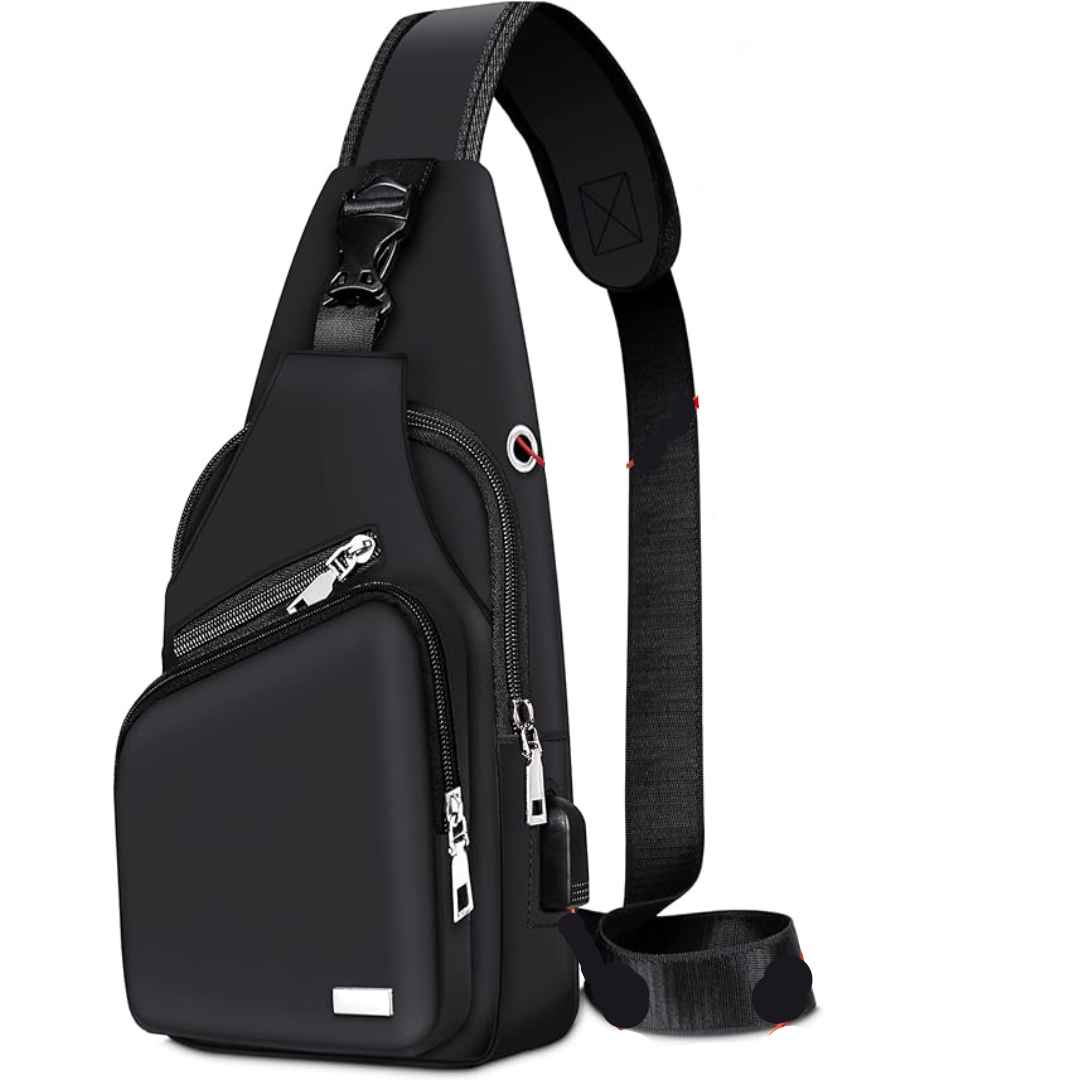 Multifunctional Waterproof Sling Bag - WaveSling-Black-State of Style