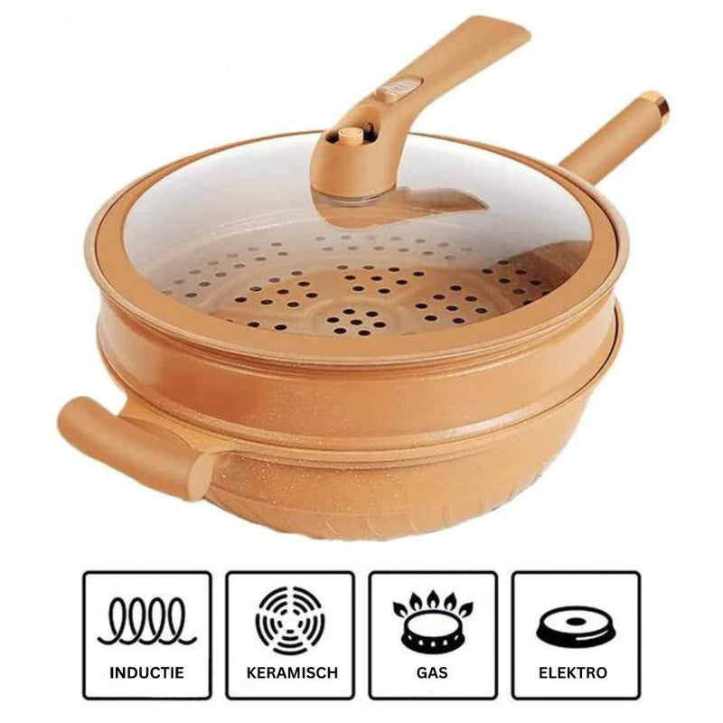 Multifunctional Wok Pan with Non-Stick Coating – CookFlex-State of Style