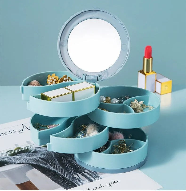 Multilayer Rotating Jewellery Organiser-BLUE-State of Style