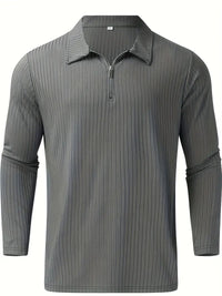 Muscle Fit Half-Zip Pullover-Black-S-State of Style