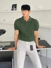 Muscle Fit Knit Polo Shirt | Soft & Stylish-White-Small (Sold out!)-State of Style