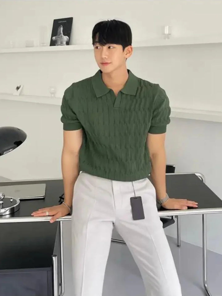 Muscle Fit Knit Polo Shirt | Soft & Stylish-White-Small (Sold out!)-State of Style