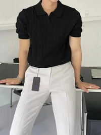 Muscle Fit Knit Polo Shirt | Soft & Stylish-White-Small (Sold out!)-State of Style