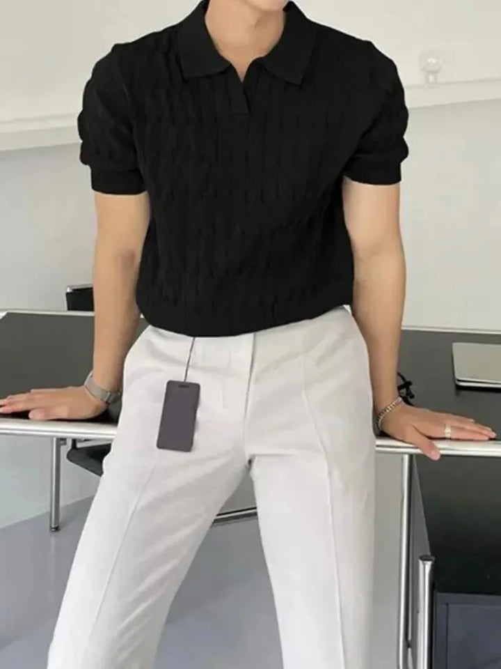 Muscle Fit Knit Polo Shirt | Soft & Stylish-White-Small (Sold out!)-State of Style