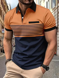 Muscle Fit Polo | Premium Comfort-Orange-S-State of Style