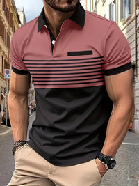 Muscle Fit Polo | Premium Comfort-Pink-S-State of Style