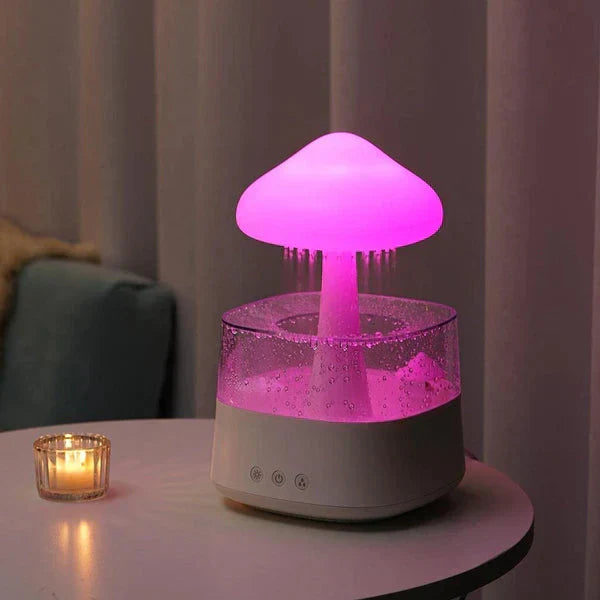 Mushroom Clouds Rain Humidifier - CalmCloud-Wood-State of Style