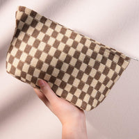 Must-Have Checked Make-up Bag Set-Red-State of Style