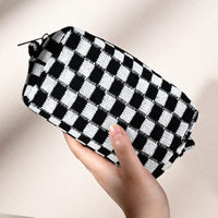 Must-Have Checked Make-up Bag Set-Red-State of Style