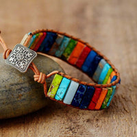 Mystic Journey Bracelet | Tibetan Rainbow Jasper Stones-State of Style