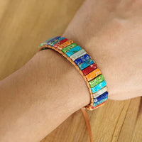 Mystic Journey Bracelet | Tibetan Rainbow Jasper Stones-State of Style