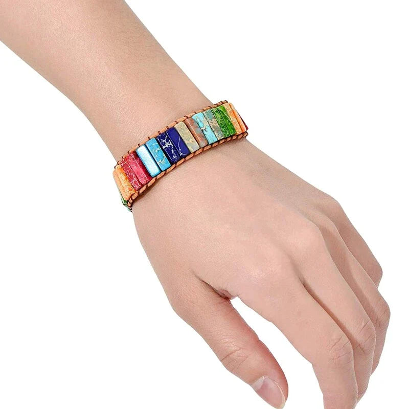 Mystic Journey Bracelet | Tibetan Rainbow Jasper Stones-State of Style