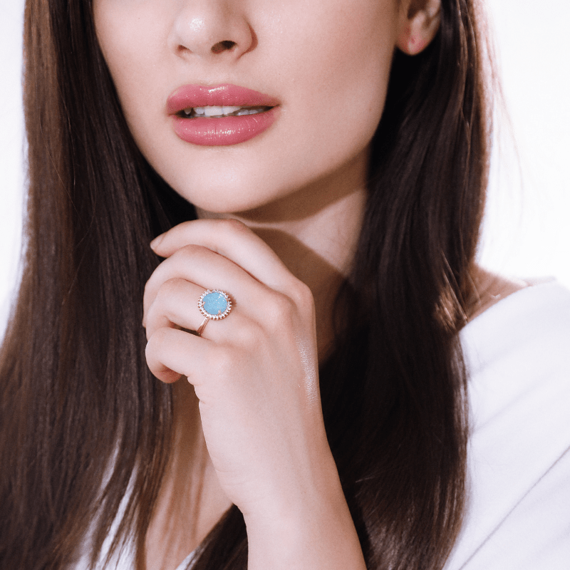 Mystical Shine Cocktail Ring – Elowen-Blue-State of Style