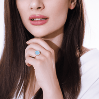 Mystical Shine Cocktail Ring – Elowen-Blue-State of Style