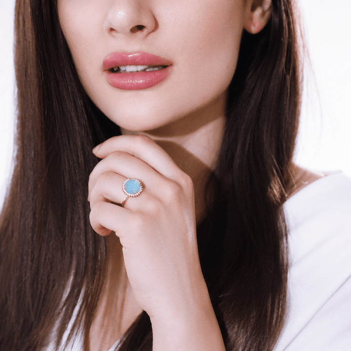 Mystical Shine Cocktail Ring – Elowen-Blue-State of Style