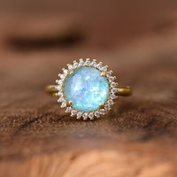Mystical Shine Cocktail Ring – Elowen-Blue-State of Style