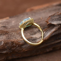 Mystical Shine Cocktail Ring – Elowen-Blue-State of Style