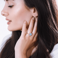 Mystical Shine Cocktail Ring – Elowen-Blue-State of Style