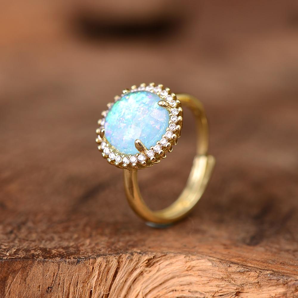 Mystical Shine Cocktail Ring – Elowen-Blue-State of Style