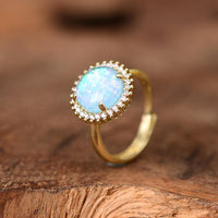 Mystical Shine Cocktail Ring – Elowen-Blue-State of Style