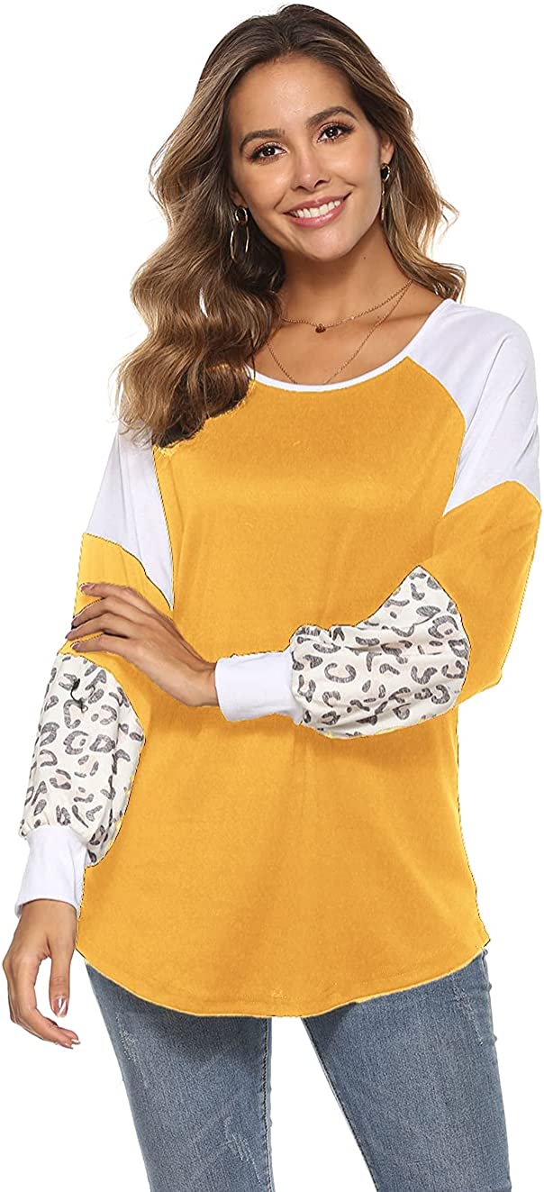 Naggoo – Colour Block Leopard Print Crew Neck Sweatshirt-Pink 01-Select-State of Style