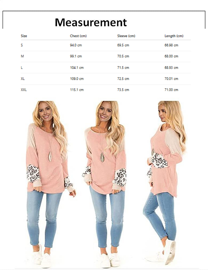 Naggoo – Colour Block Leopard Print Crew Neck Sweatshirt-Pink 01-Select-State of Style