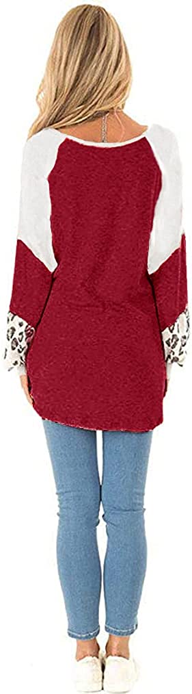 Naggoo – Colour Block Leopard Print Crew Neck Sweatshirt-Pink 01-Select-State of Style