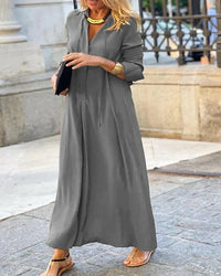 Autumn Maxi Dress with Long Sleeves – Amira