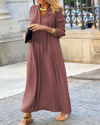 Autumn Maxi Dress with Long Sleeves – Amira