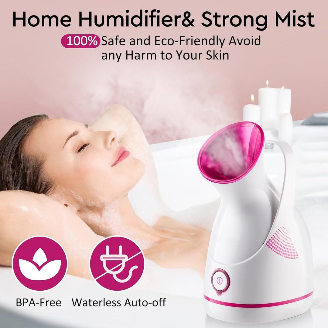 Nano Ionic Facial Steamer – Deep Cleanse & Hydrate Your Skin!-Pink-State of Style