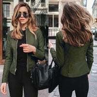 Naomi Elegant Leather Jacket | Stylish & Timeless-Army Green-S-State of Style