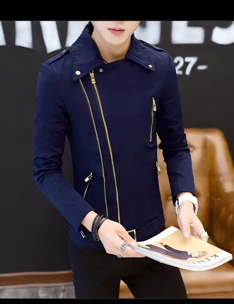 NardsJacket | Men's Classic Biker Leather Jacket-Black-S-State of Style