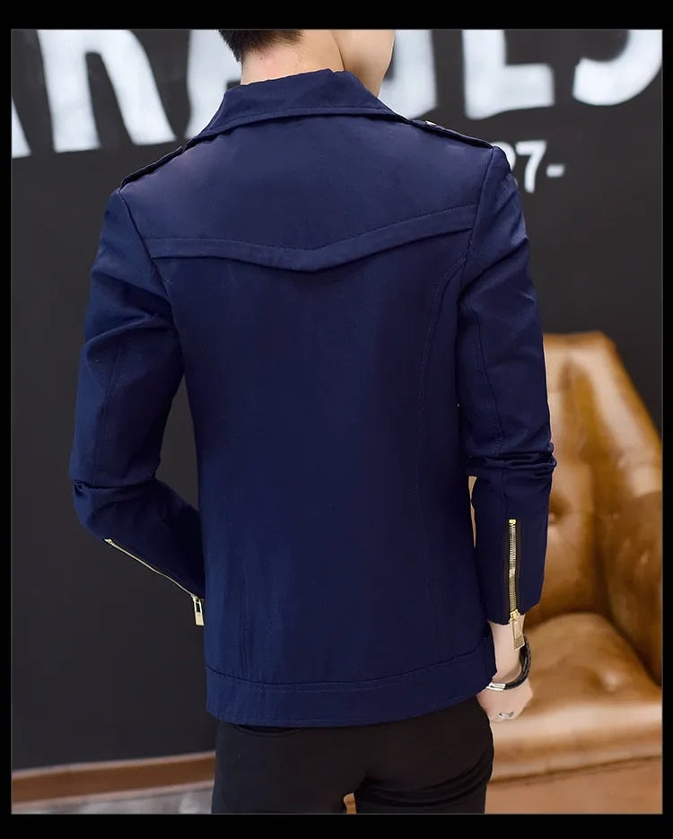 NardsJacket | Men's Classic Biker Leather Jacket-Black-S-State of Style