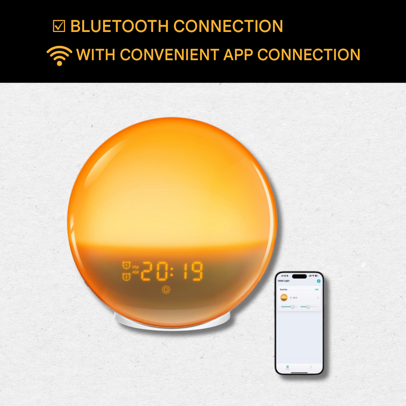 Natural Alarm Clock with Wake-up Light - GlowRise-State of Style