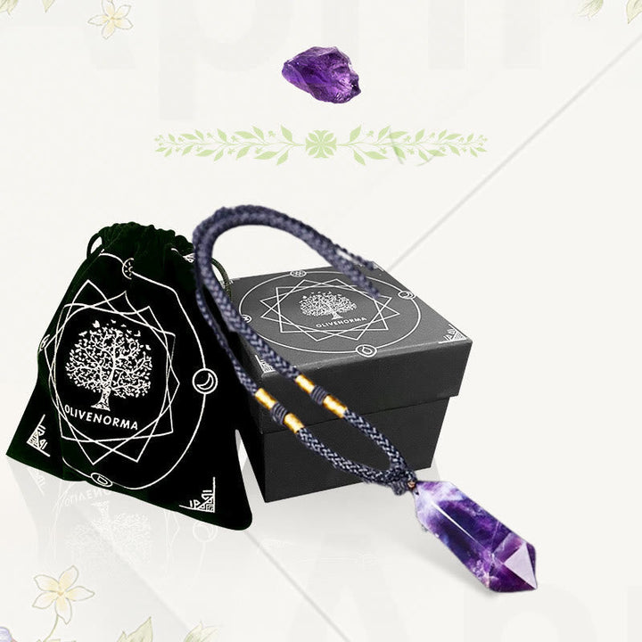 Natural Crystal Amethyst Healing Necklace - Lyra-Amethyst-State of Style