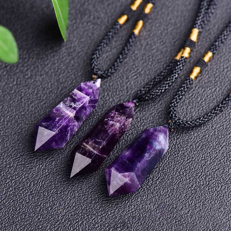 Natural Crystal Amethyst Healing Necklace - Lyra-Amethyst-State of Style