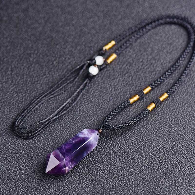 Natural Crystal Amethyst Healing Necklace - Lyra-Amethyst-State of Style