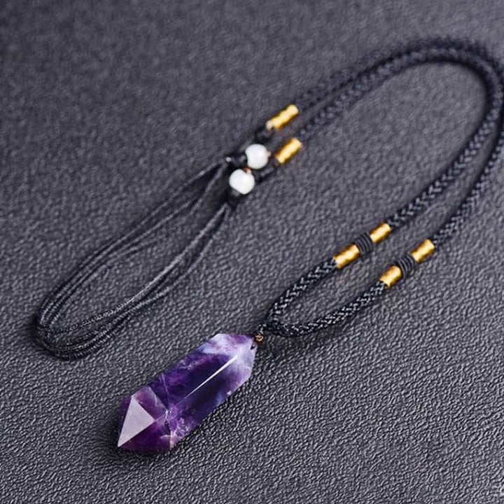 Natural Crystal Amethyst Healing Necklace - Lyra-Amethyst-State of Style